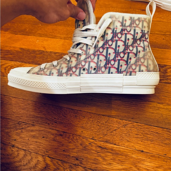 Dior B23 Oblique High Top Red Blue Oblique - Picture 6 of 11